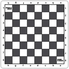 Bobby Fischer Tournament Mousepad Style Chess Board, 20 inches, Gray
