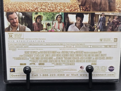 12 YEARS A SLAVE DVD Chiwetel Ejiofor Brad Pitt Michael Fassbender New Sealed - Picture 5 of 6