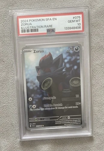 Pokemon Shrouded Fable Illustration Rare Zorua #75 PSA 10 Gem Mint New Cert