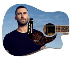 Adam Levine Maroon 5 Signed Autographed 1/1 Custom Graphics Photo Guitar