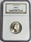 1976-D Washington Bicentennial Clad Quarter, NGC Graded MS65, Free Shipping!