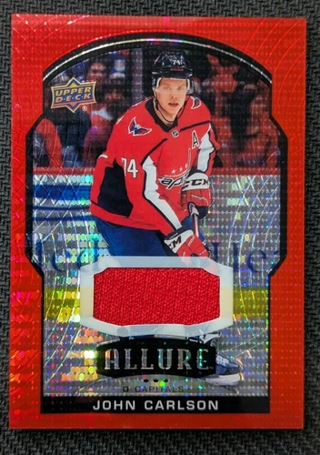 John Carlson 2020-21 UPPER DECK ALLURE RED RAINBOW JERSEY Washington Capitals