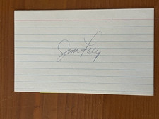 JIM FREY - Manager autographed 3 x 5 index card MLB Guaranteed to Pass