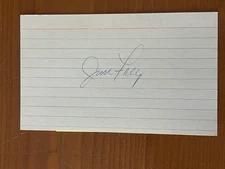 JIM FREY - Manager autographed 3 x 5 index card MLB Guaranteed to Pass