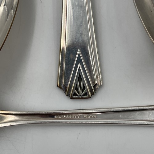 Antique Oneida Community Plate 1929 Deauville 5 Big Spoon Art Deco Silverplate - Picture 3 of 7