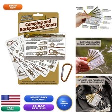 ReferenceReady Outdoor Knots Pocket Guide - Waterproof Knot Tying Cards Mini