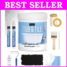 DIY 33oz Water-Based Bathtub & Tile Refinishing Kit - Easy Application, Low Odor