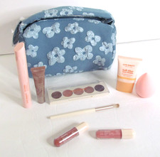 Ulta Beauty Collection 9-Piece Makeup Gift Set with Blue Floral Cosmetic Bag NEW