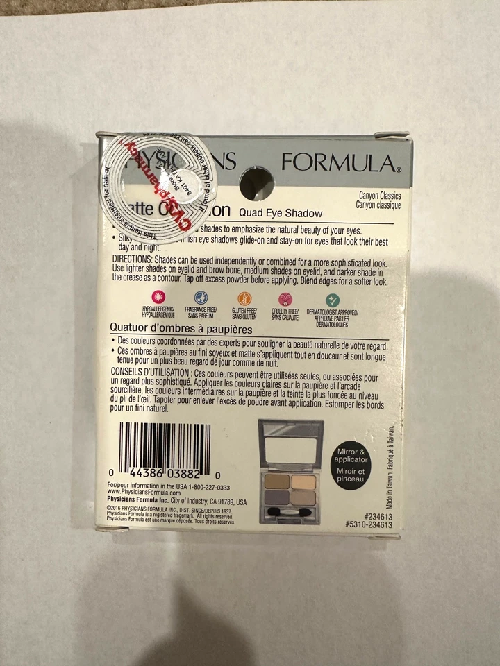 New Physicians Formula Matte Collection Quad Eye Shadow 3882 Canyon Classics - Image 2 of 2