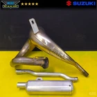1985 SUZUKI LT250R DG EXHAUST SYSTEM MUFFLER EXPANSION CHAMBER PIPE W/ MANIFOLD