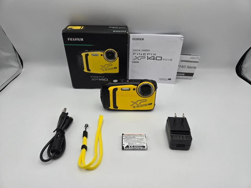 [MINT] FUJIFILM FINEPIX XP140 Yellow 16.4MP Waterproof Digital Camera From Japan - Image 2 of 4