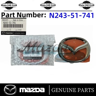 GENUINE 2016-25 Mazda Miata MX-5 Front Grille Logo Emblem Badge N243-51-741 - Image 1 of 4