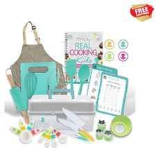 JR Kids Real Cooking and Baking Ultimate Gift Set  Montessori Kid-Safe Knive...