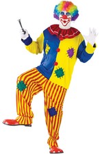 Brand New Circus Clown Big Top Clown Adult Plus Size Halloween Costume