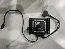 2.5 to 3.5 SSD mounting bracket with SATA power and data extension cables.