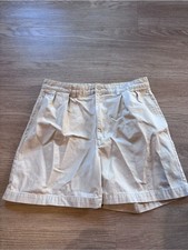 VTG Polo Ralph Lauren Men  s 32 Andrew Shorts Pleated Chino Flat Front Beige 90  s