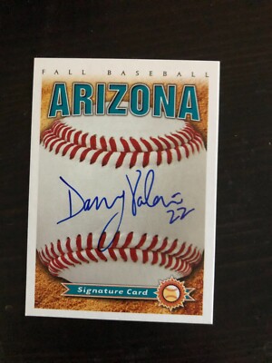 Minnesota Twins DANNY VALENCIA autographed Arizona Fall League Signature Card