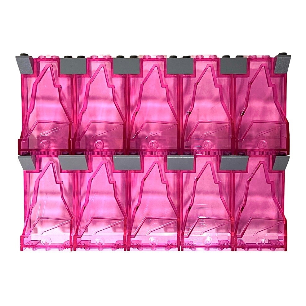 LEGO Lot of 10 WALL ELEMENT 2X4X6 ICEBERG Transparent Violet
