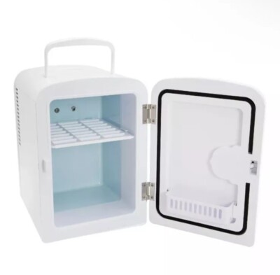Minikühlschrank Tischkühlschrank für Schlafzimmer / tragbares Design 4 Liter weiß