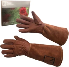 ArtAK Rose Pruning Gloves, Leather Rose Gardening Gloves Thorn Proof Long Sleeve