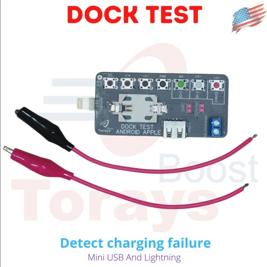 DOCK TEST 适用于 iPhone 和 Android 工具诊断充电 ic(最低价格) — 第 2/2 张图片
