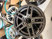 15" x 6" ALUMINUM TRAILER WHEEL 5-LUG ON 4.5 INCHES  -  BLACK