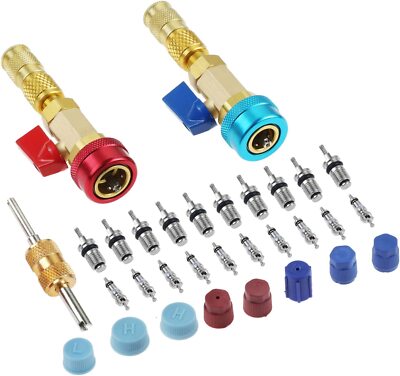 R134A Valve Core Quick Remover Installer High Low Pressure Tool Air Conditioner