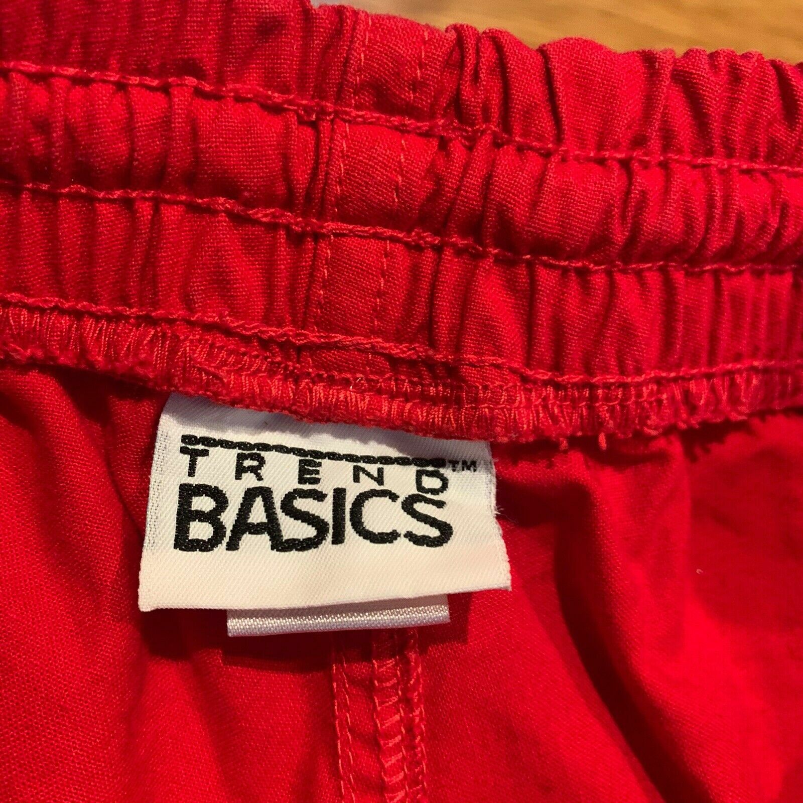Trend Basics Solid Bright Red Vintage Shorts 100%… - image 3