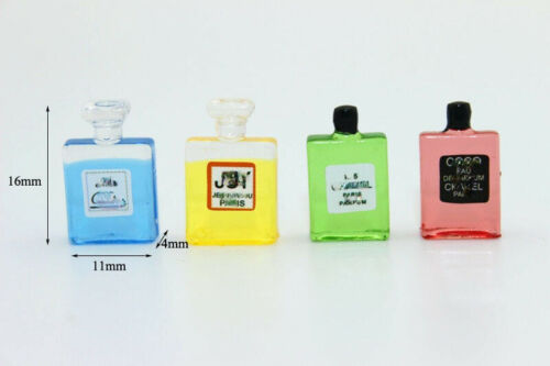 Perplejo embudo pecho 4 muñeca casa miniatura para mujeres Set 1:12 Botella de Perfume Aroma de  marca Accesorios De Juguete | eBay