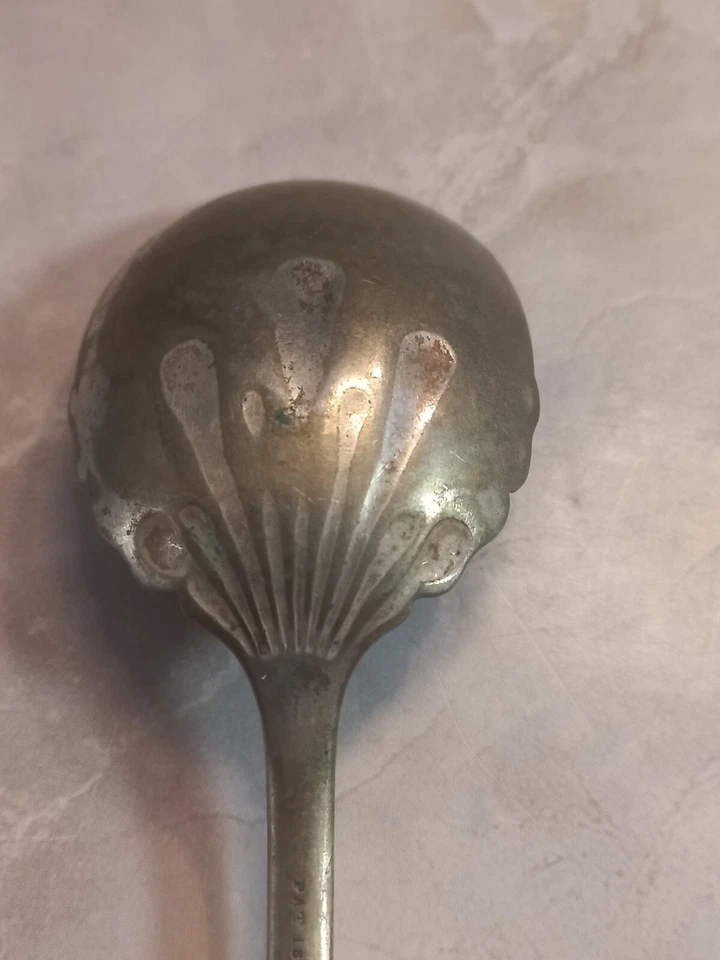 Towle Sugar Spoon/ Tea Spoon Antique C. 1891 Silver Floral Scalloped Ornate - Image 4 of 4