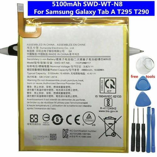 Batteria di ricambio per Samsung Galaxy Tab 8.0 2019 Sm-T290 Sm-T295 Swd-Wt-N8 5