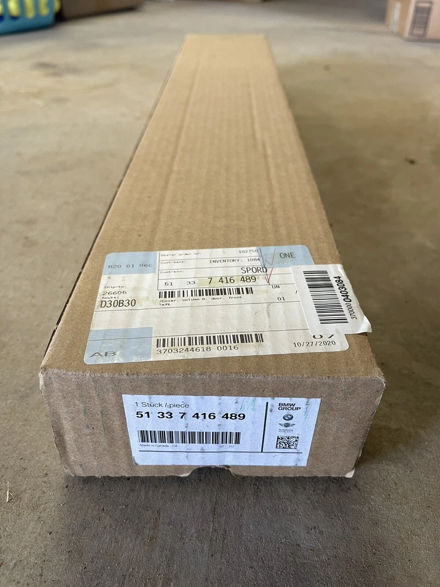 NEW BMW X4 G02, F98 FRONT LEFT DOOR COLUMN-B COVER 7416489  