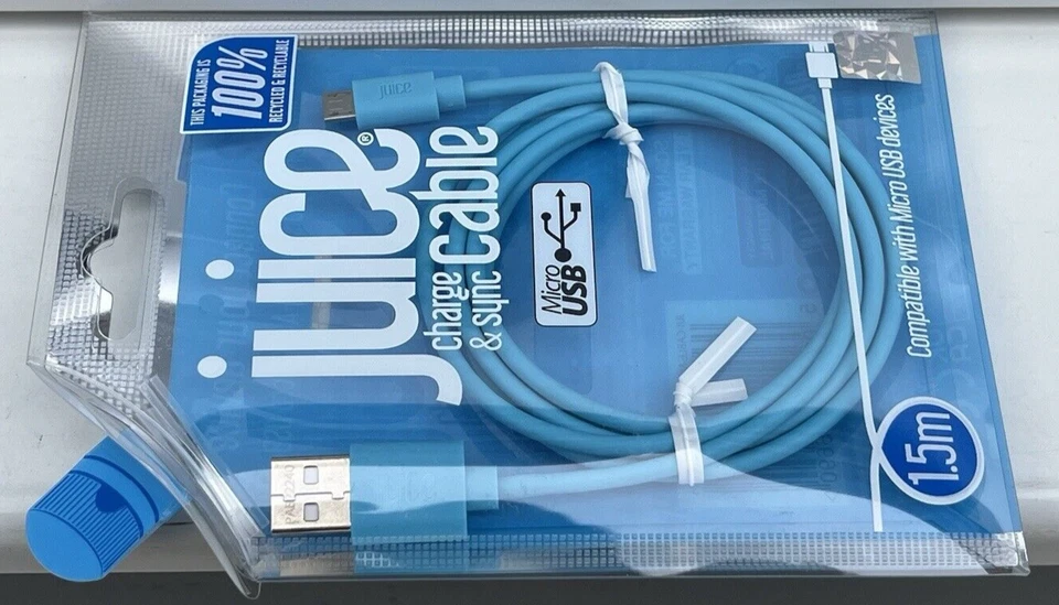 JUICE CHARGER CABLE LEAD 1.5M USB-A TO MICRO USB MOBILES TABLETS EARPHONES - Image 4 of 4
