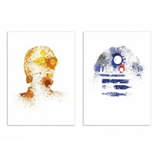 2 Art-Posters 30 x 40 cm - STAR WARS - C3PO et R2D2 - Arian Noveir *NEUF*
