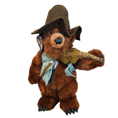 NWT Vintage Disney Store Plush Country Bear Zeb 17''  Bear Stuffed Animal Toy