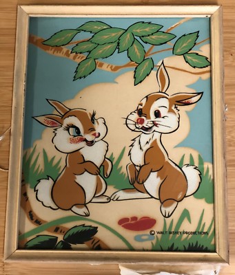 VIVID COLORS ~ BAMBI TWITTERPATED SCENE ~ Walt Disney ~ 8x10