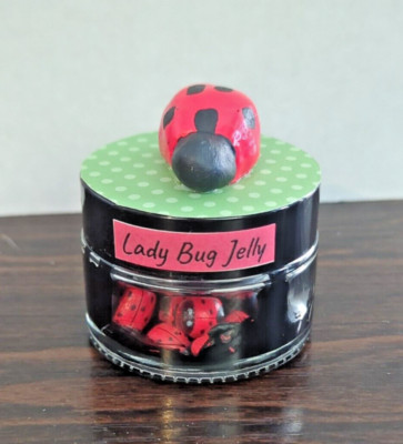 Valentine's Decor, Love Potion Bottle, Witch's Apothecary, Red, Lady Bug