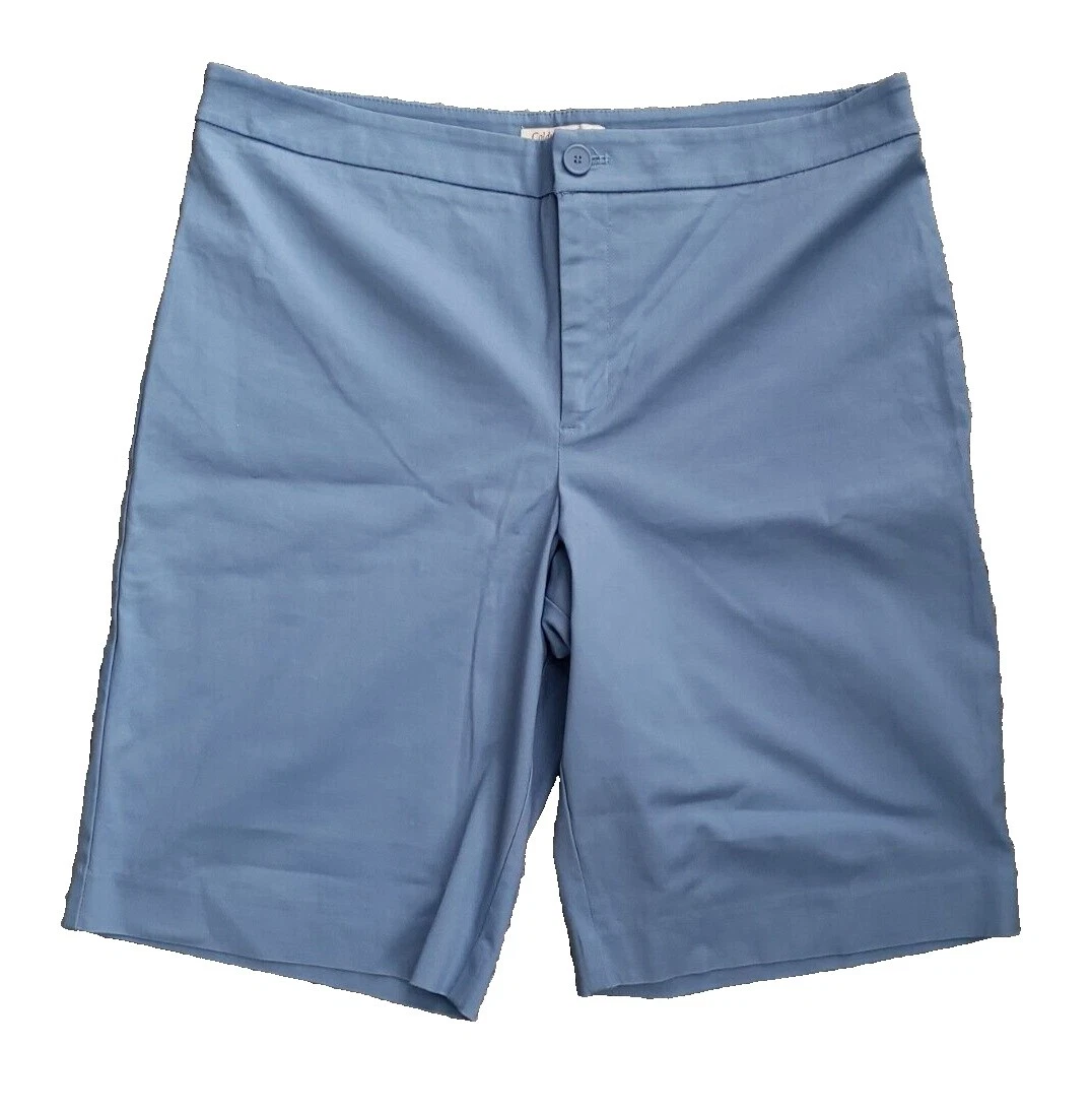 Shorts de Algodão Coldwater Creek Sólido para mulheres