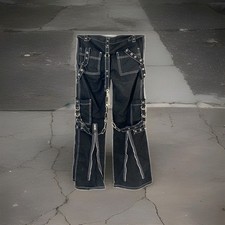 Tripp NYC wide leg pants with LOTS of zippers 30 X 31.5 LN Sz 3 LN