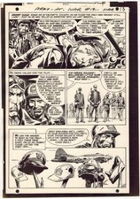 1968 JOE KUBERT OUR ARMY AT WAR #191 SGT ROCK ORIGINAL PRODUCTION ART COMIC PAGE