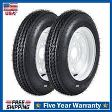 2pcs Trailer Tires And Wheels 4.80-12 4.80x12 480-12 6pr Rims Load Range C 5 Lug