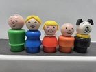 Vintage Fisher Price Little People Family Rough