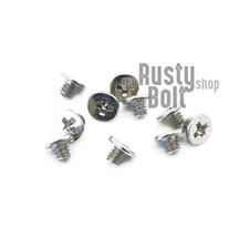 M2 x 2mm, Phillips Wafer Flat Head Screws, Nickel, Computer, Laptop, Machine