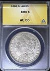 1889-P $1 Morgan Silver Dollar ANACS AU 55