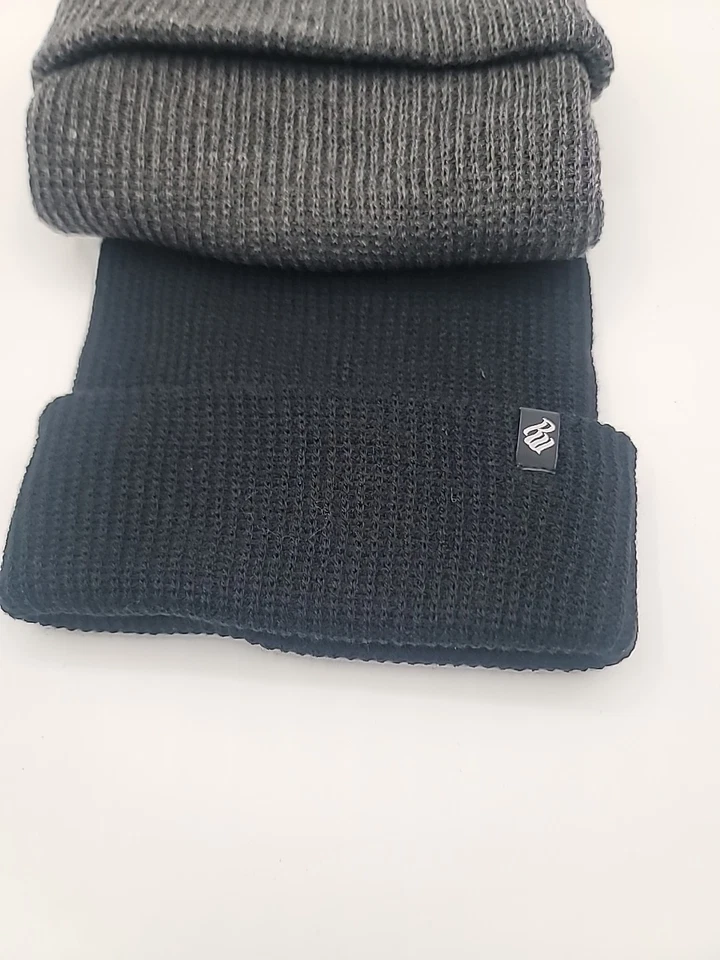 Pack de 2 sombreros de punto Rocaware negros y grises Foto 4 de 4