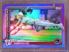 CJ Abrams 2025 Topps #122 Purple Rainbow Foil /250 Washington Nationals