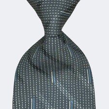 KRIZIA UOMO TIE SILK NECKTIE STRIPE DESIGN MULTI COLOR MADE IN ITALY