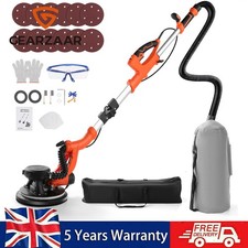 5 Speeds Drywall Sander 220V Electric Wall Sander with Vacuum & LED Light 1000W