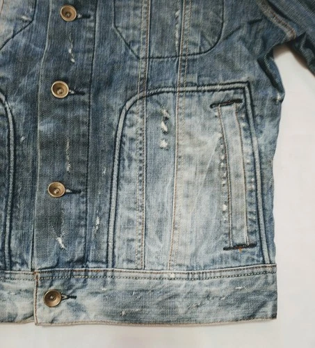 Bon Jovi, Energie Patched Battle Denim Mens Jacket Size M image 18