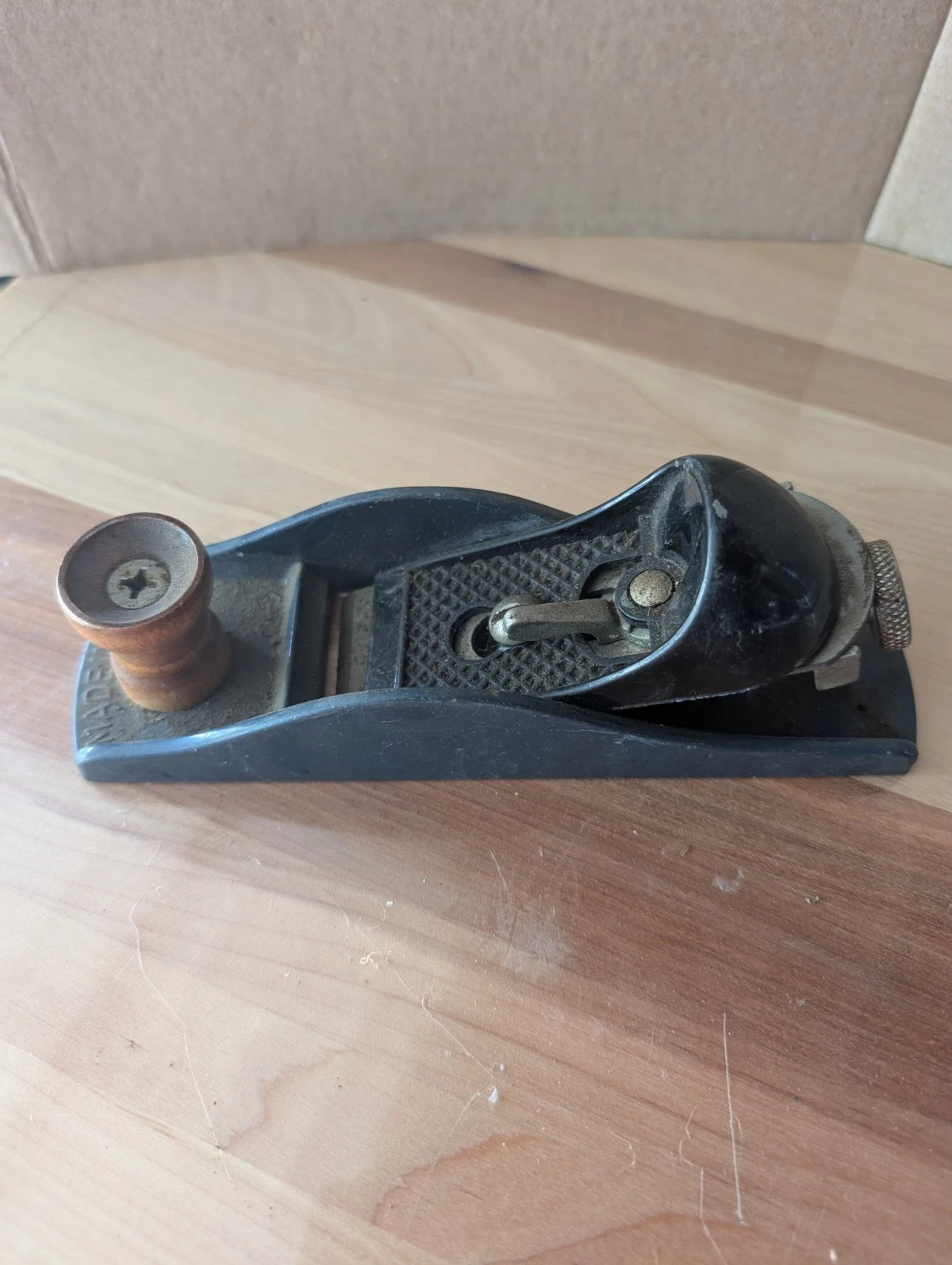 Vintage Stanley Block Plane 7 x 2 inches Made In USA hand wood planer
